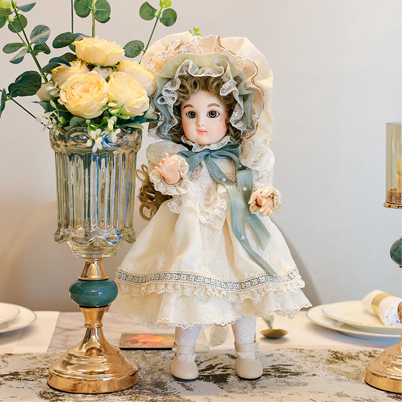 16‑inch/40cm Bisque Vintage Imperial Court Doll Grain Ball‑Jointed Doll (BJD) Dress‑Up Toy, Hand-Painted Doll for Girls - Reborn Doll Australia