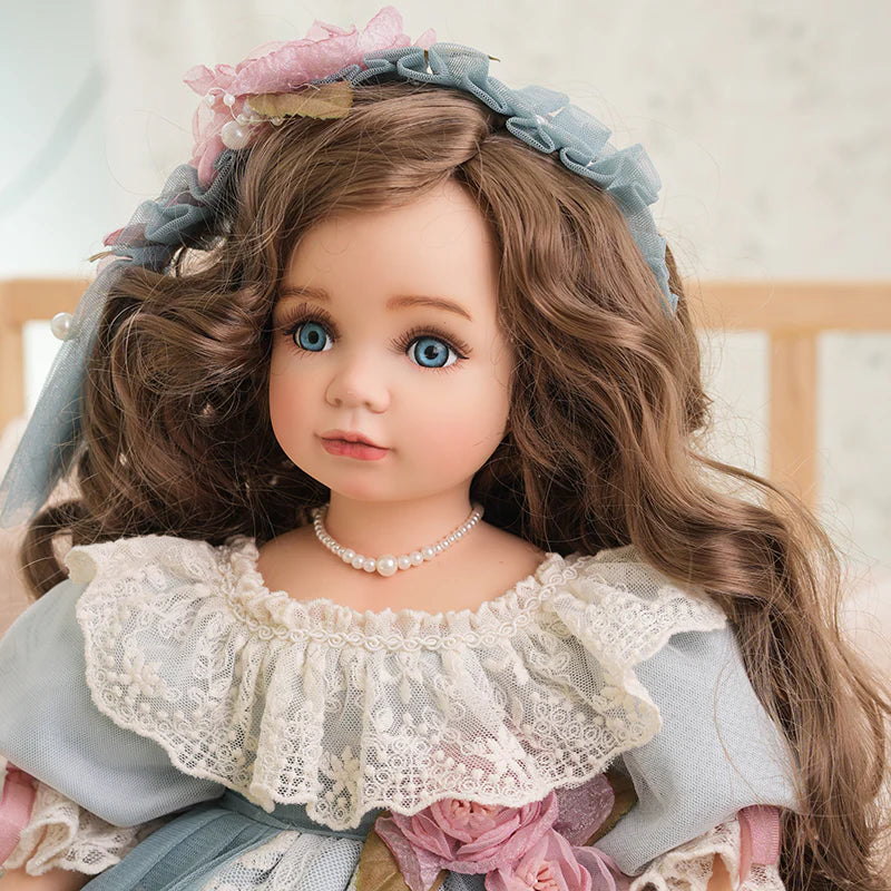 18-Inch/45cm Dolls Hand-Paint Vintage Porcelain Girl Dolls Collectible - Reborn Doll Australia
