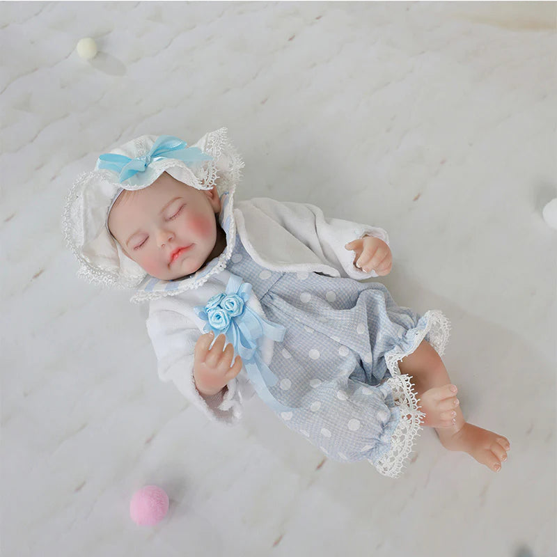 Exquisite Baby Light Blue Series · 12-Inch/30cm Full Vinyl Reborn Doll - Reborn Doll Australia