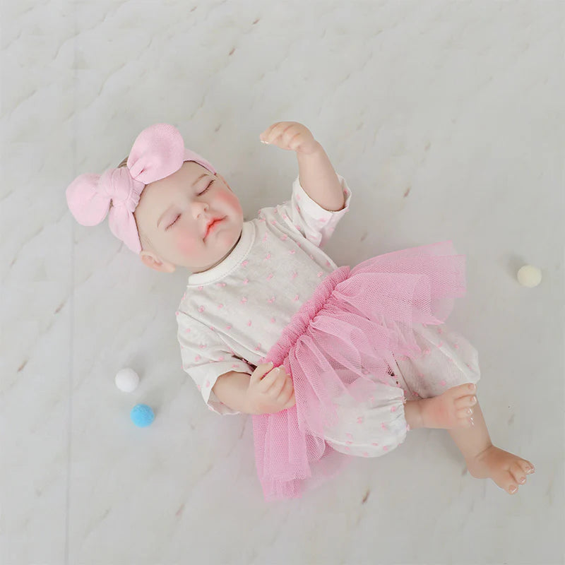 Pink and White Dream Series · 12-inch/30cm Full Vinyl Reborn Doll - Reborn Doll Australia