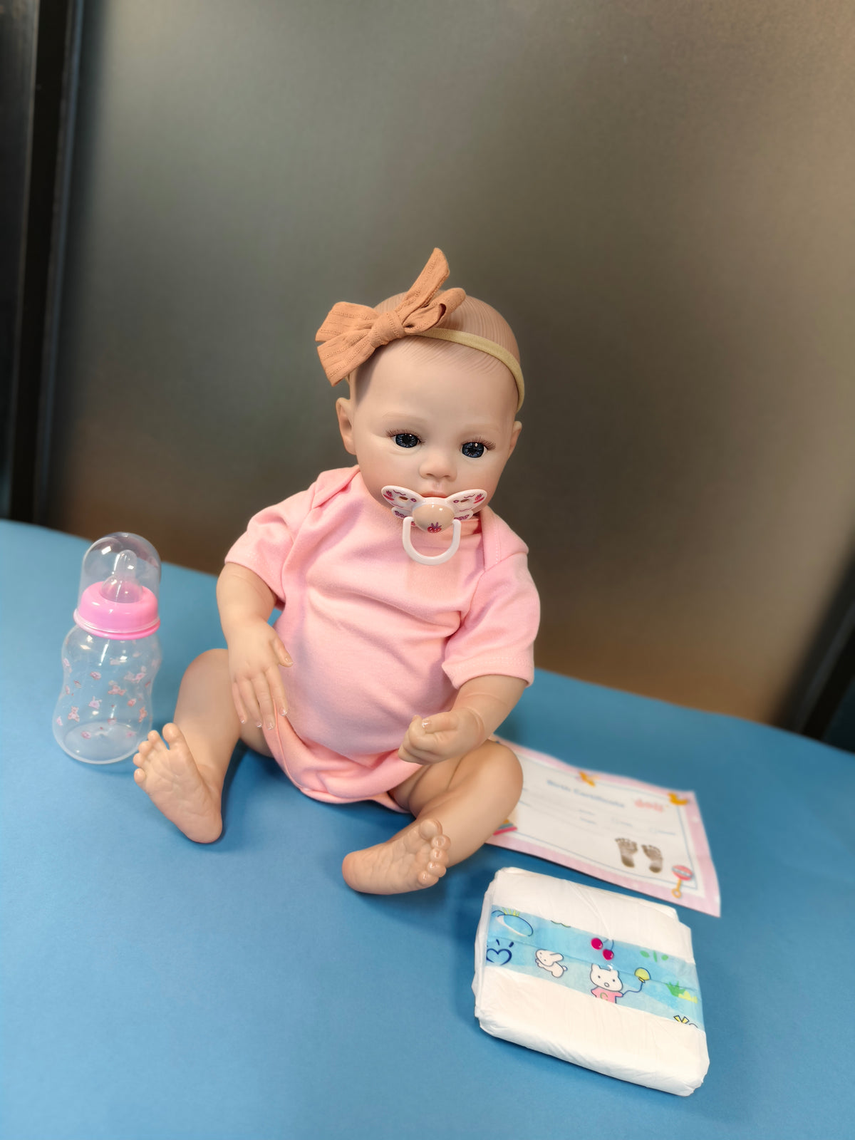18-Inch/45cm Full Vinyl Reborn Baby Girl - 49cm Anatomically Correct Waterproof Doll with Hand-Painted Hair