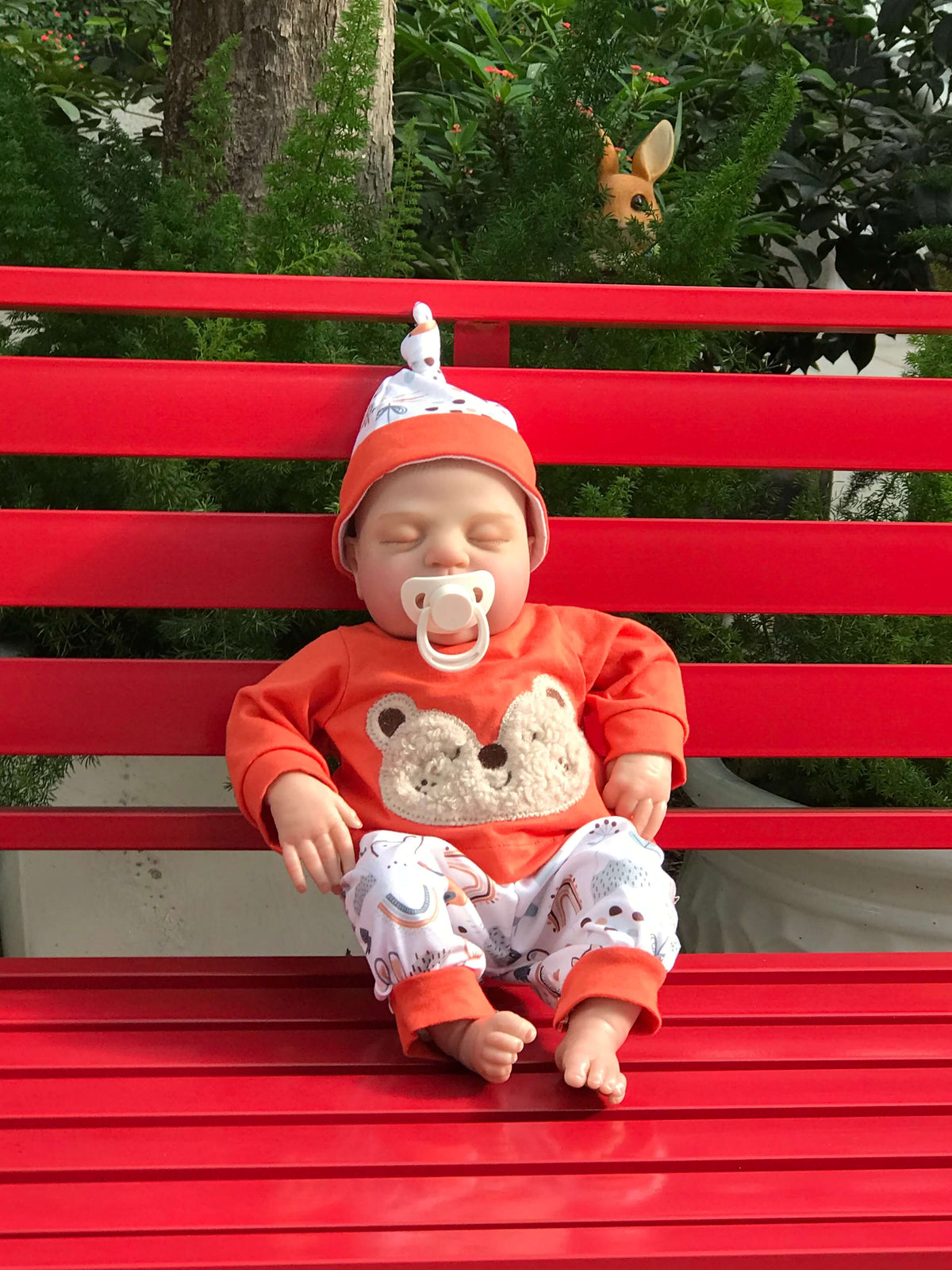 18 Inch Red Outfit Sleeping Reborn Baby Doll