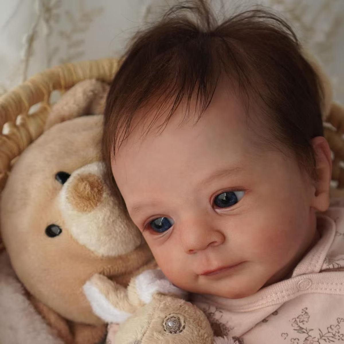 18-Inch/45CM Lifelike Already Painted Doll Newborn Baby Reborn Doll Hand Paint with Genesis High Quality 3D skin Tone