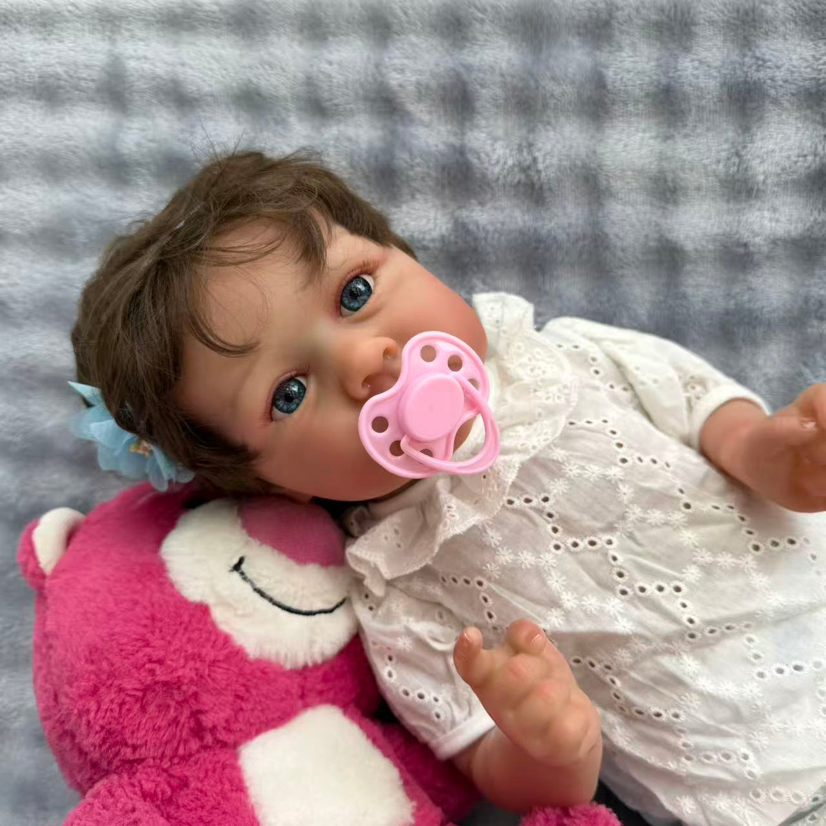 22-Inch/55cm Full Body Vinyl Reborn Girl - 55cm Life-Size Waterproof Baby Doll with Rooted Hair & Bathable Body