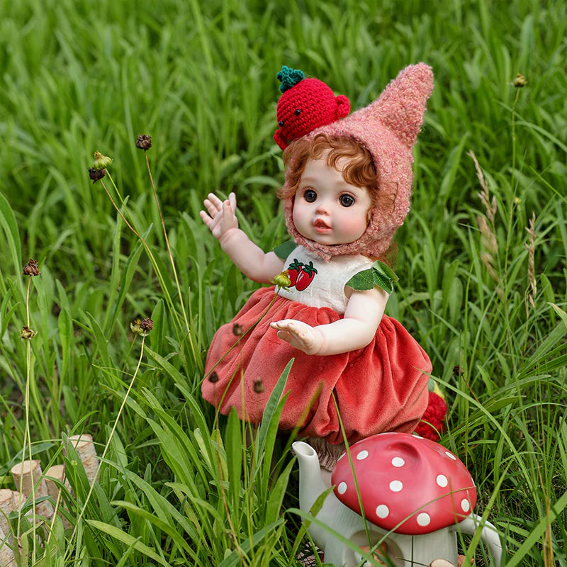 18 Inch/45cm Vinyl Lifelike Reborn Baby Doll in Tomato Costume - Reborn Doll Australia