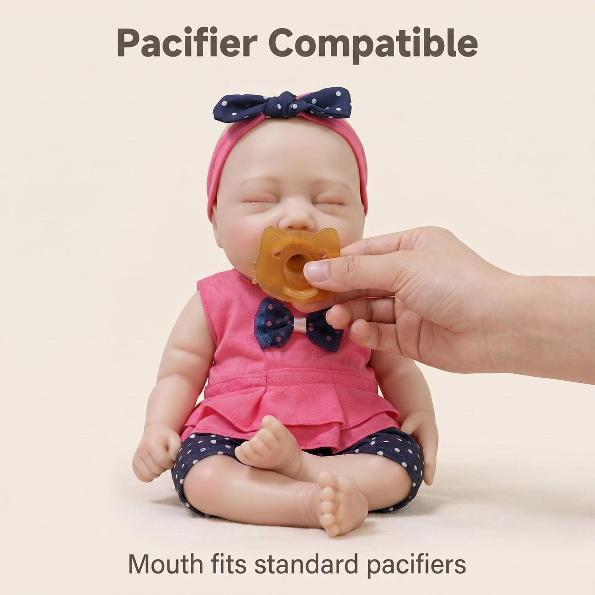 12 inch Reborn Realistic Full Silicone Baby A lifelike newborn girl doll with a soft body and movable limbs, a lovely baby gift for girls aged 3 and up