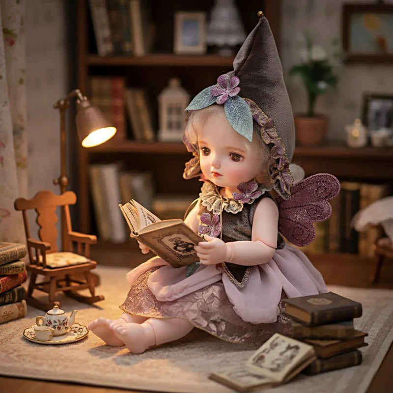 20 inch/50cm Articulated Fantasy Doll Silver Gray Hair Purple Eyes Lolita Fashion Collector Gift - Reborn Doll Australia