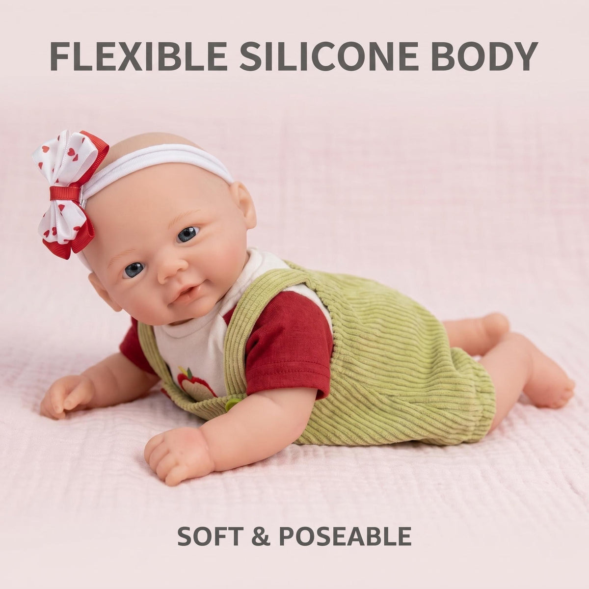 12Inch Mouth can Open smile Super Soft Solid Silione Comes With Pacifer Squishy Elastic