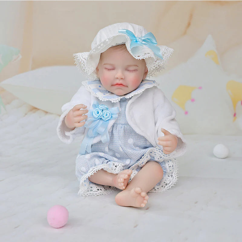 Exquisite Baby Light Blue Series · 12-Inch/30cm Full Vinyl Reborn Doll - Reborn Doll Australia