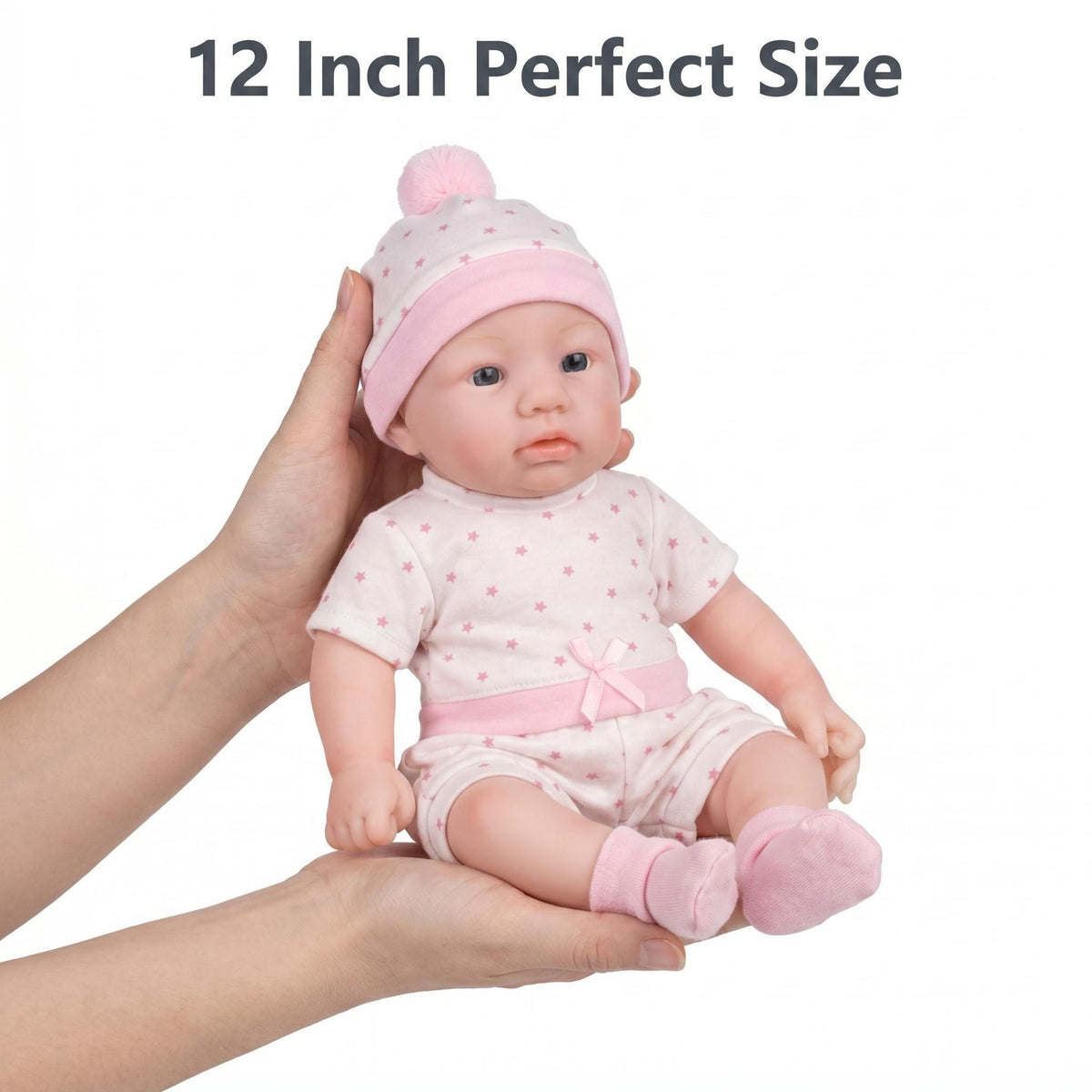 12inch Abigail Super Soft Solid Platinum Silcone Doll Squishy Elastic Platitum Silicone Baby Doll Girl