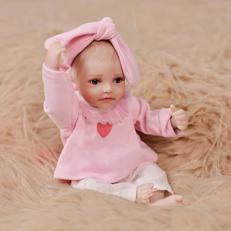 12-inch/30cm Pink Dream（eyes open) Full Vinyl Reborn Doll - Reborn Doll Australia