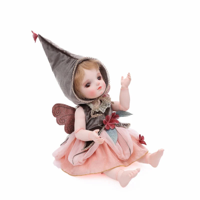 20-Inch/50cm Aimee Articulated Doll with Hand-Rooted Curls & Detailed Gown - Reborn Doll Australia