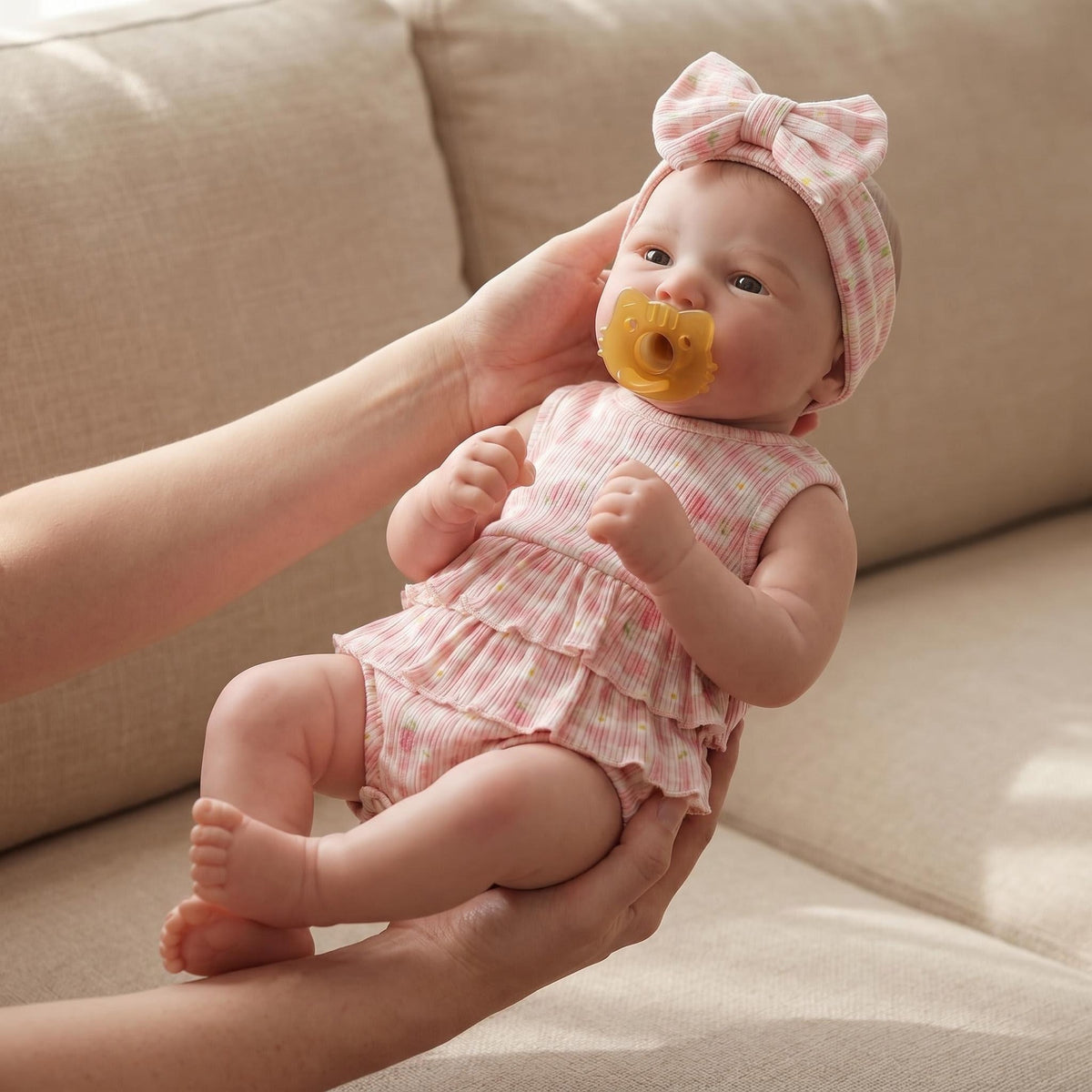 18 Inch Realistic Baby Doll, Cute Silicone Body Real Life Baby dolls, Newborn Lifelike Baby Doll with Accessories, Easter & Birthday Gifts for Kids 4+