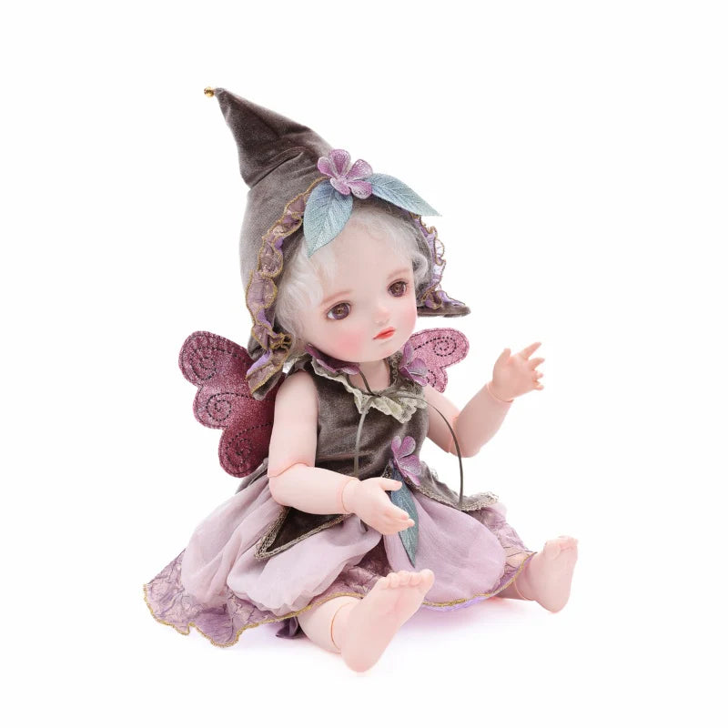 20 inch/50cm Articulated Fantasy Doll Silver Gray Hair Purple Eyes Lolita Fashion Collector Gift - Reborn Doll Australia