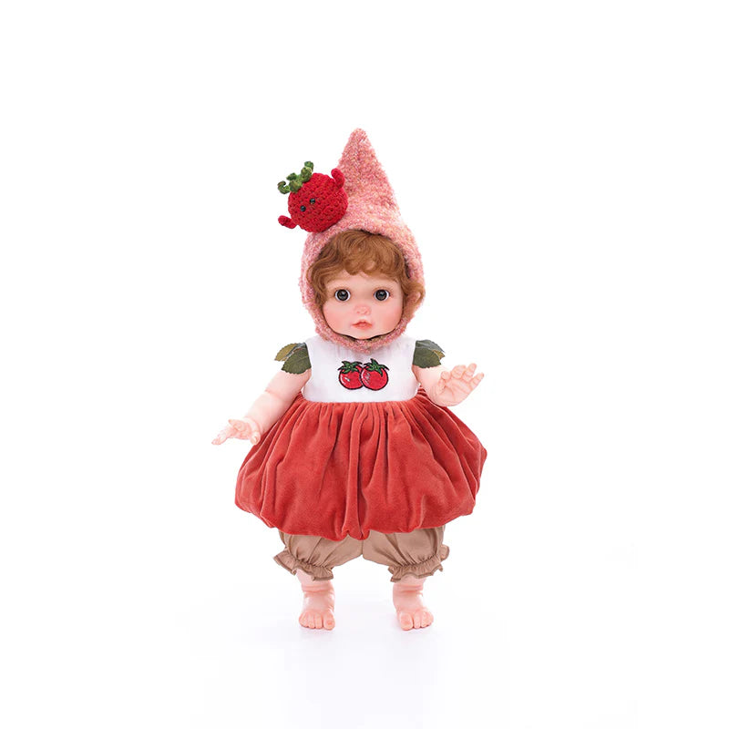 18 Inch/45cm Vinyl Lifelike Reborn Baby Doll in Tomato Costume - Reborn Doll Australia