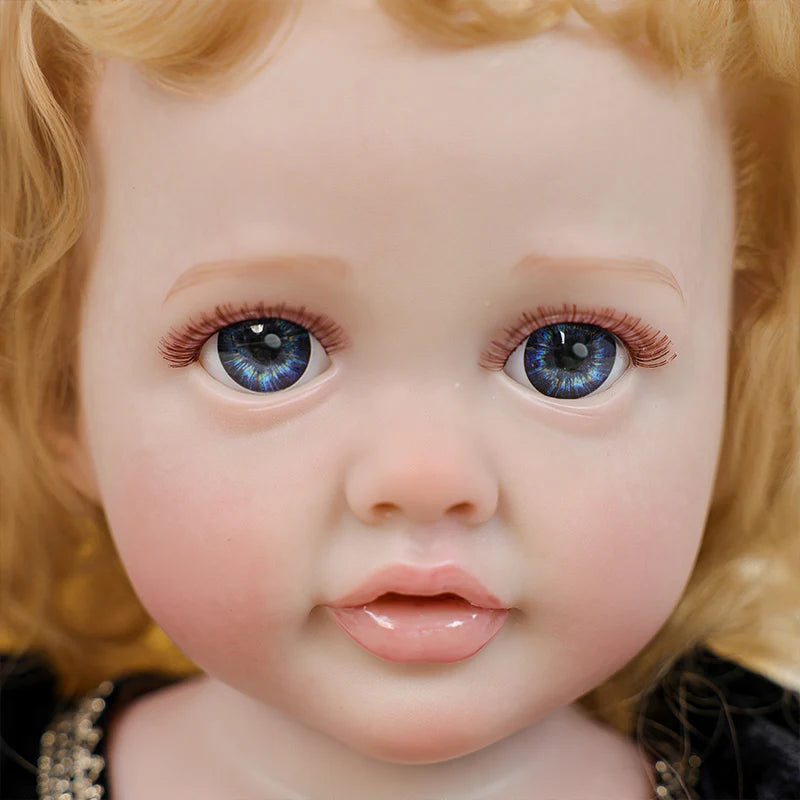 22-inch/55cm Retro Plaid dress enamel doll - Reborn Doll Australia