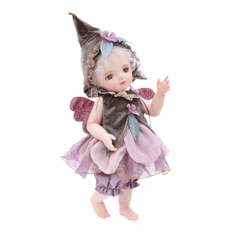 20 inch/50cm Articulated Fantasy Doll Silver Gray Hair Purple Eyes Lolita Fashion Collector Gift - Reborn Doll Australia