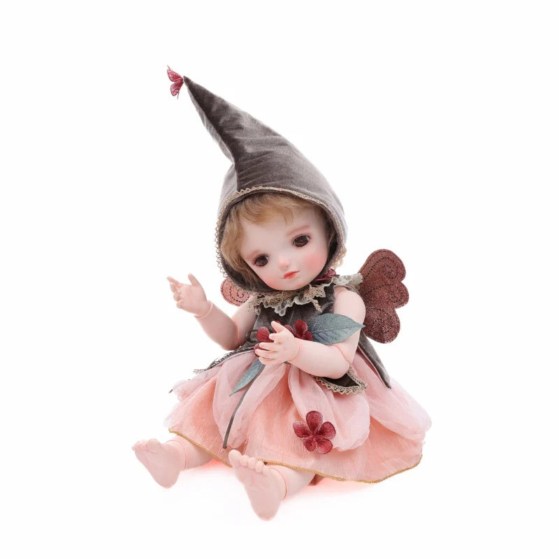 20-Inch/50cm Aimee Articulated Doll with Hand-Rooted Curls & Detailed Gown - Reborn Doll Australia