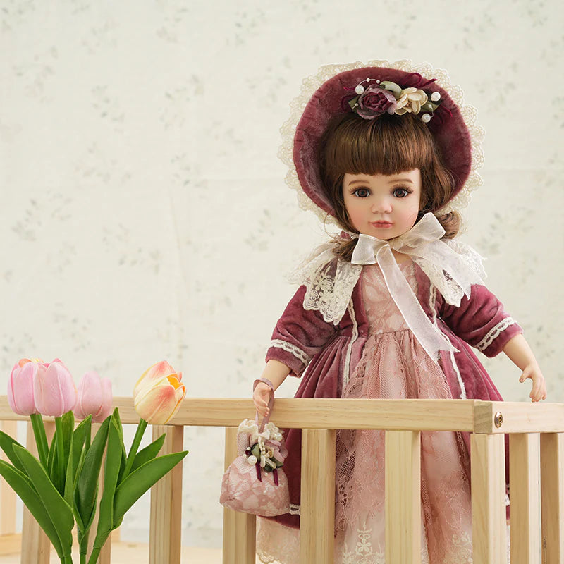 18-Inch/45cm Handcrafted Antique Bisque Porcelain Doll Dress-up Dolls - Reborn Doll Australia