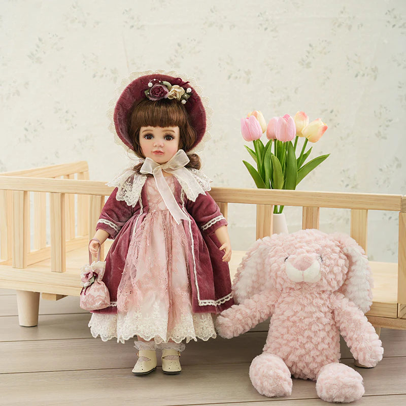 18-Inch/45cm Handcrafted Antique Bisque Porcelain Doll Dress-up Dolls - Reborn Doll Australia