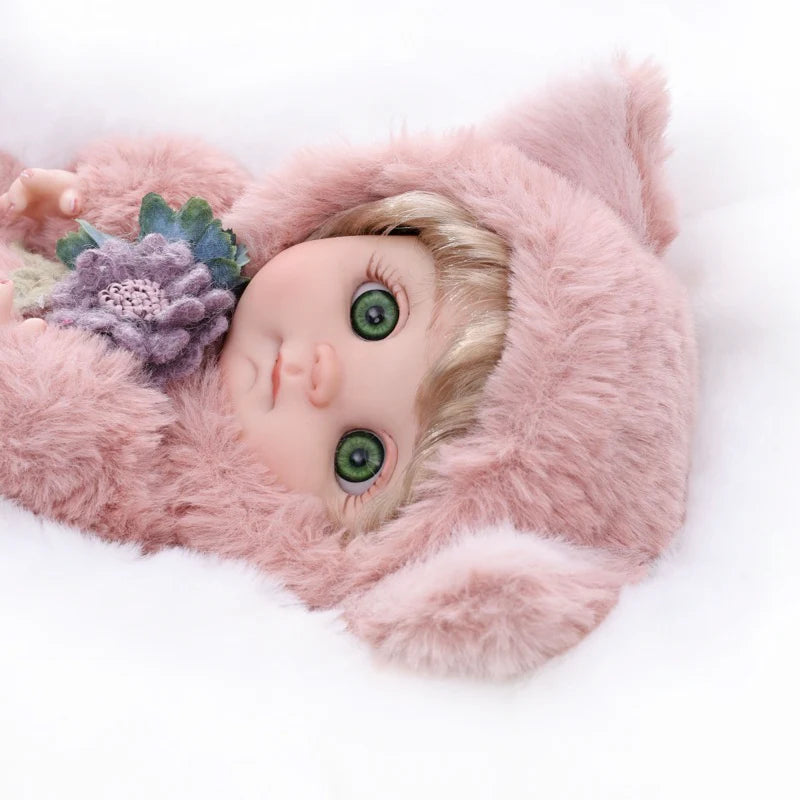Premium Plush Fox Baby Doll 10 inch/25cm Ultra-Soft Animal Costume Toy Dolls Name Coco - Reborn Doll Australia