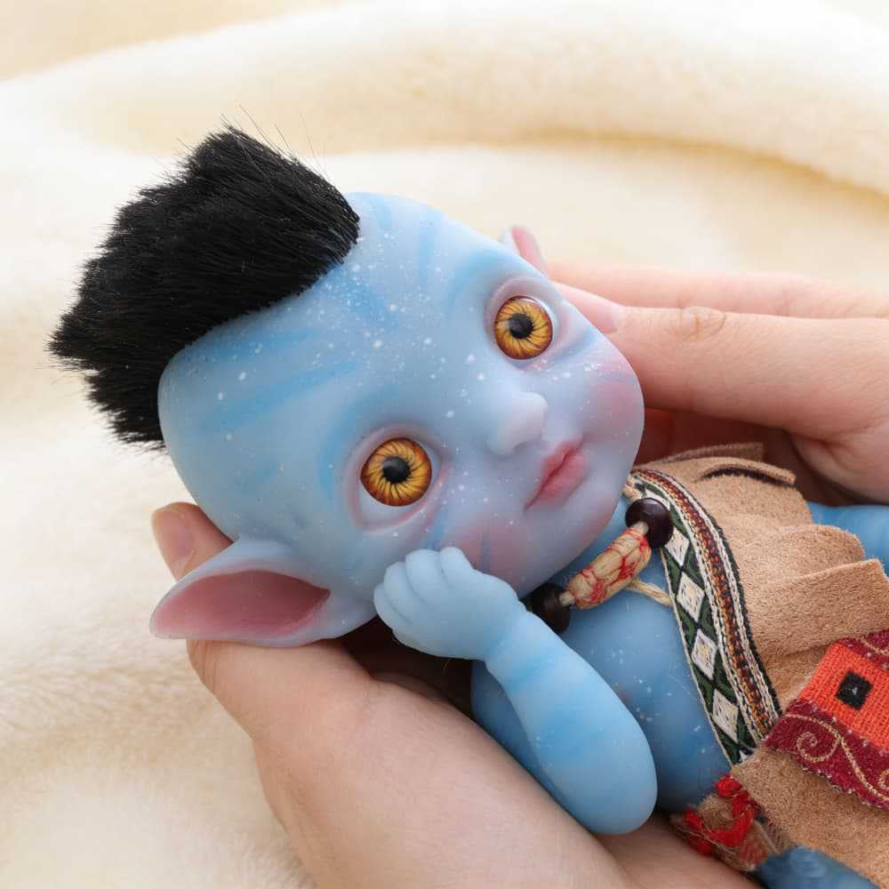 8-Inch/20cm Cute Mini Full Silicone Avatar Reborn Dolls - Reborn Doll Australia