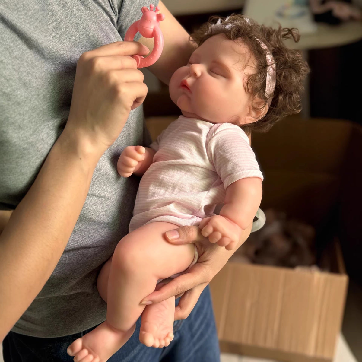 18 inch Washable Bendable Full Soild Silicone Reborn Doll Full Clothes Kit Premium Holiday Present for Doll Enthusiasts