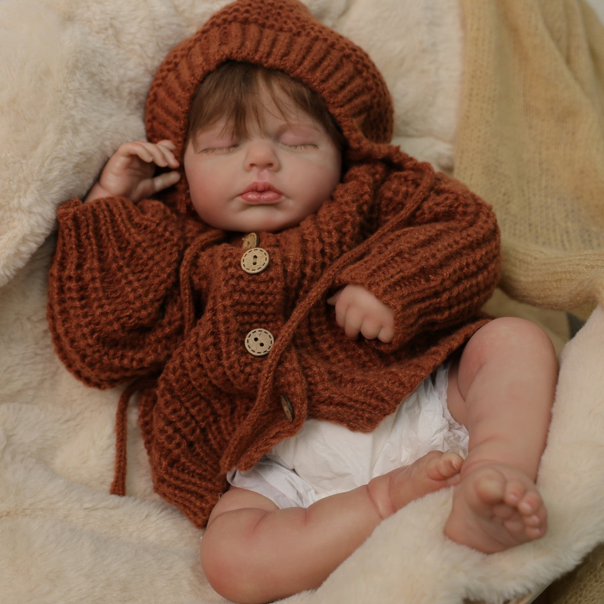 Real shot of 20 inch reborn doll simulated baby soft vinyl holiday gifts for kids