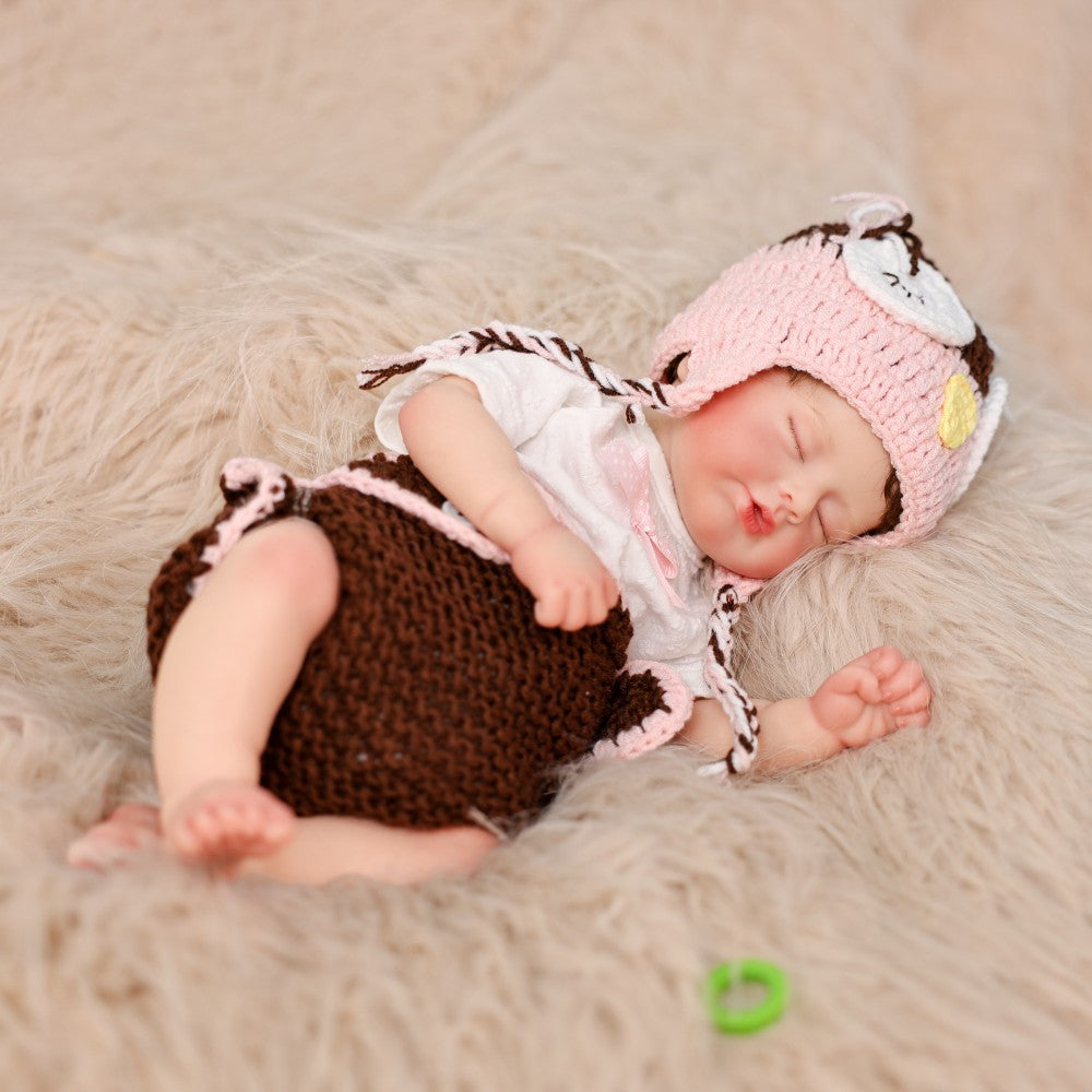 16 Inch Real Reborn Baby Doll with Full Solid Silicone Baby 3D Vein Real Skin Handcrafted Newborn Toy Ideal Gift for Kids Girls Collectors