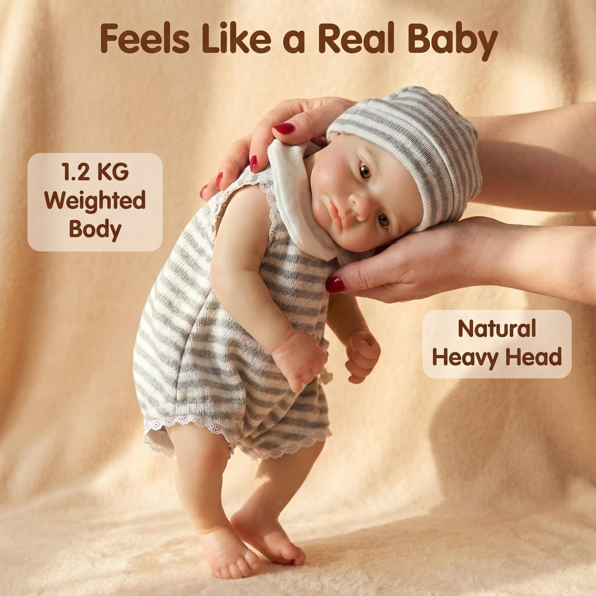 12 inch with Full Solid Silicone Body reborn doll as a Christmas gift for children or Adult Doll Collectors