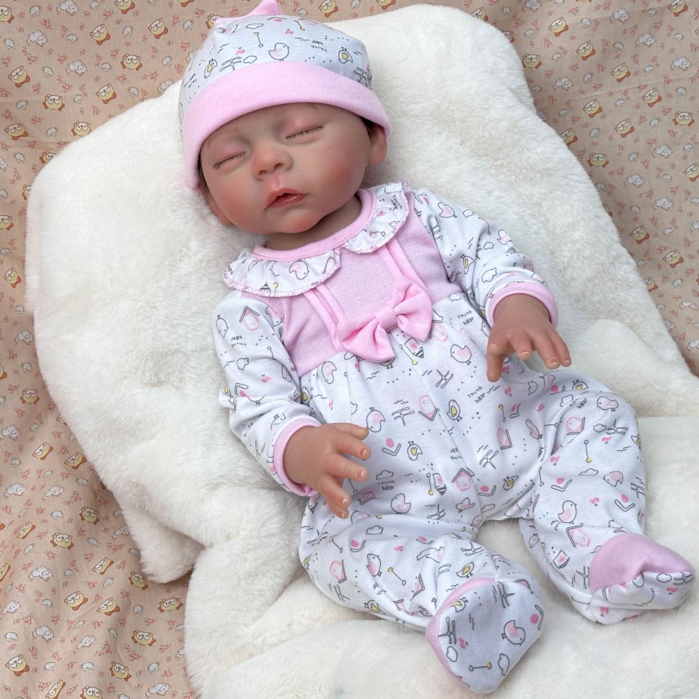 18 Inch Full‑Vinyl Reborn Doll, Nice Surprise for Birthdays and Holiday Gift‑Giving