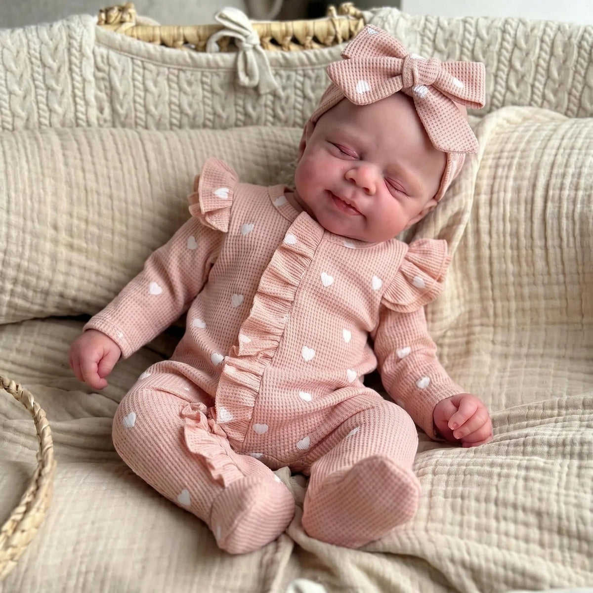 18 Inch with Full Silicone Sleeping Reborn Baby Girl Doll, Snuggly Companion Toy For Kids & Adult Collectors, Lovely Gift For Birthdays, Baby Showers And Holiday Celebrations