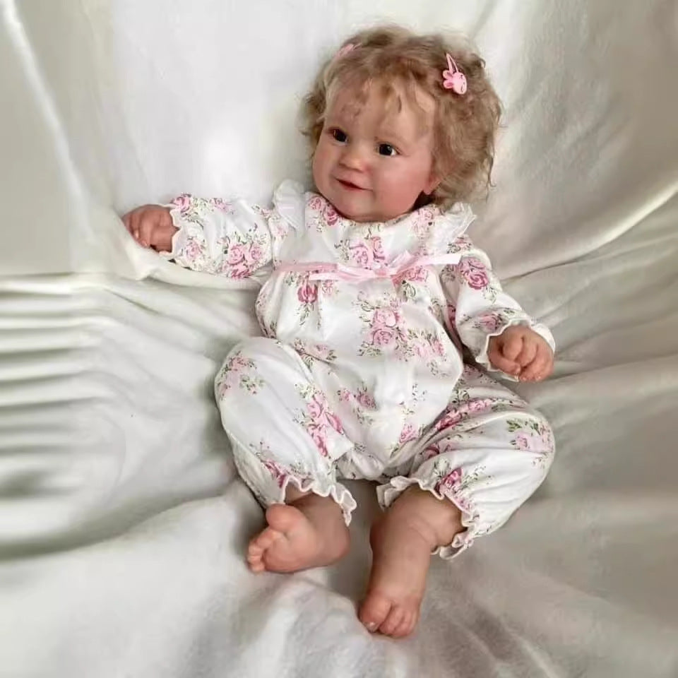 20/24 inch Reborn Doll Cute Girl Doll with Cloth Body and Rooted Blonde Hair Realistic Kids Toy and Gift