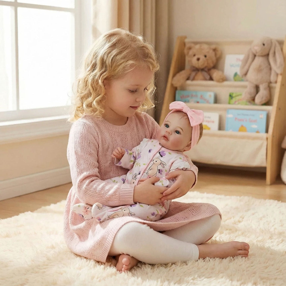 REALISTIC SWEET GALLERY 18-Inch Lifelike Reborn Baby Dolls with Toy & Gift Set for Kids Age 3+