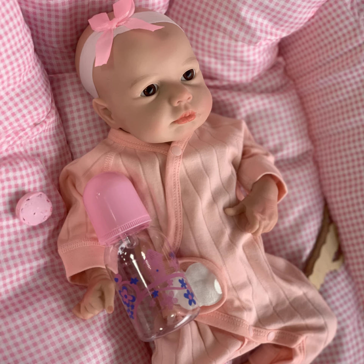 18 inch with Full Solid Silicone reborn doll soft simulation baby companion toy