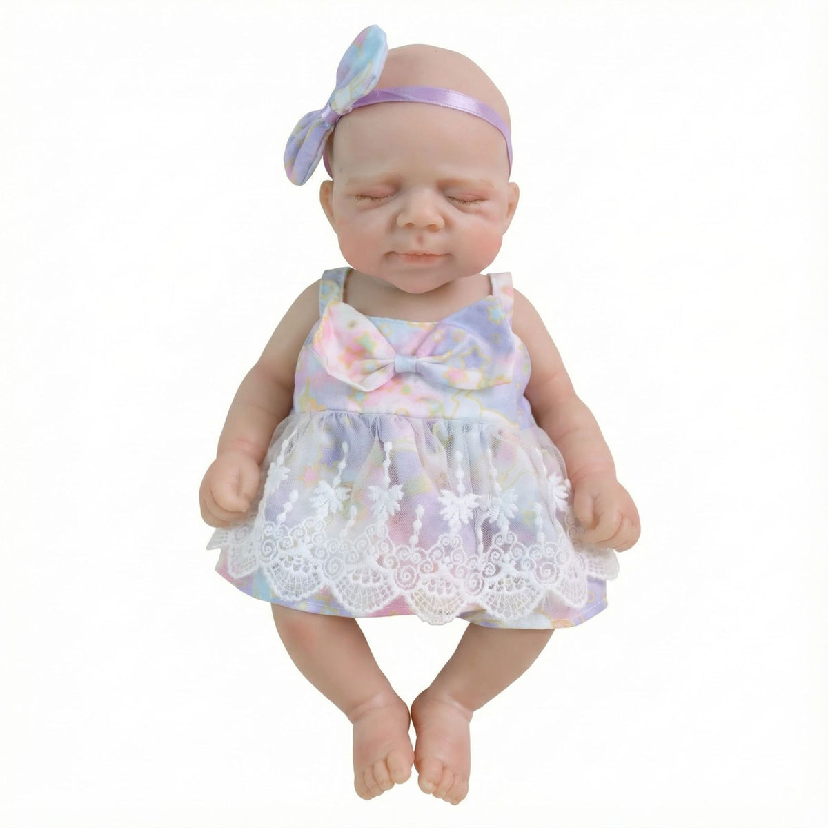 12 inch printed skirt pascale solid silicone reborn doll for children's Christmas gift