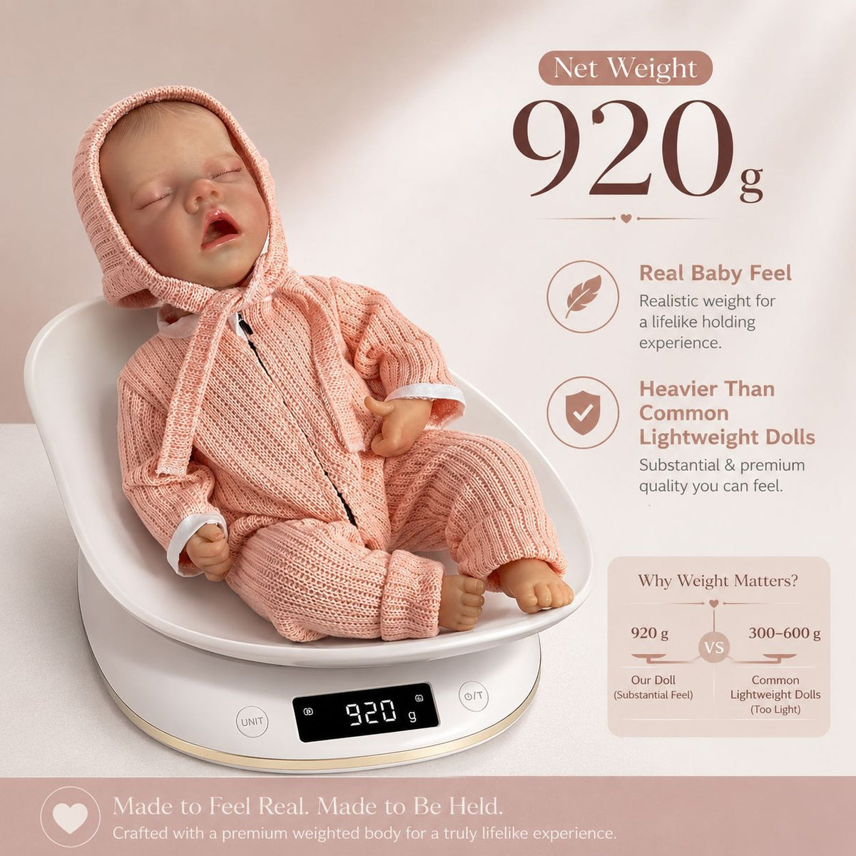 Soft Full Vinyl 18 Inch Realistic Baby Doll, All‑Age Companion Toy for Festive Gifting
