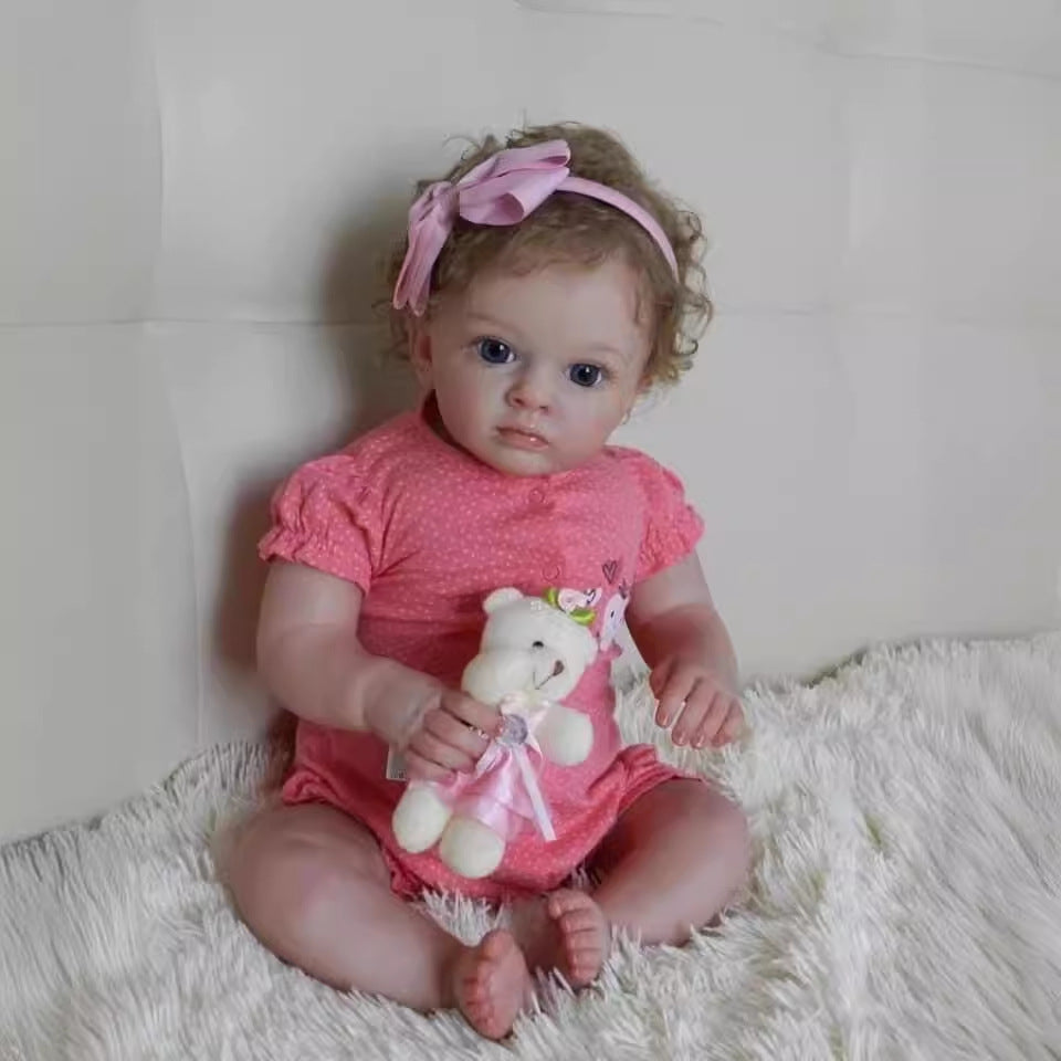 24 inch Reborn Baby Dolls Realistic with Cloth Body Toddler Newborn Girl Doll Gift