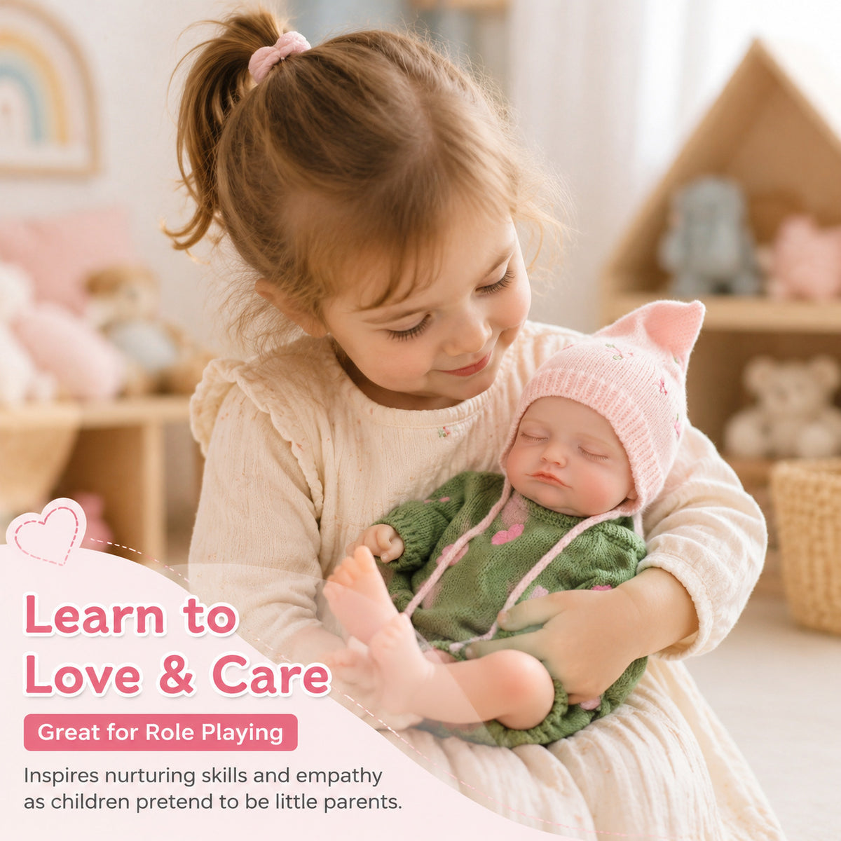 17 inch Full Silicone Body Reborn Doll Girls Simulation Baby Shower Toy Gift