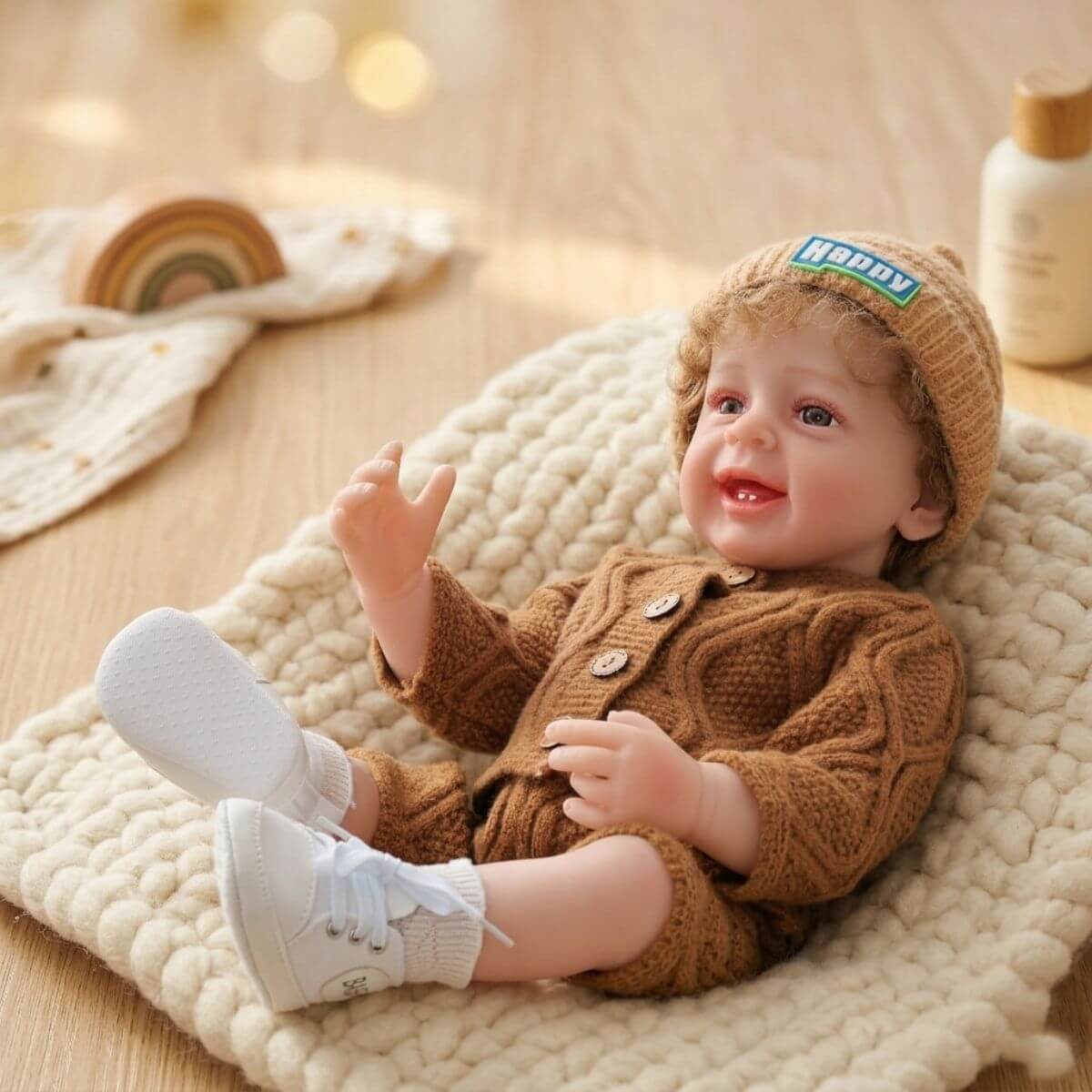22 inch 55cm Reborn Doll Simulation Baby Soft Rubber Toy Doll