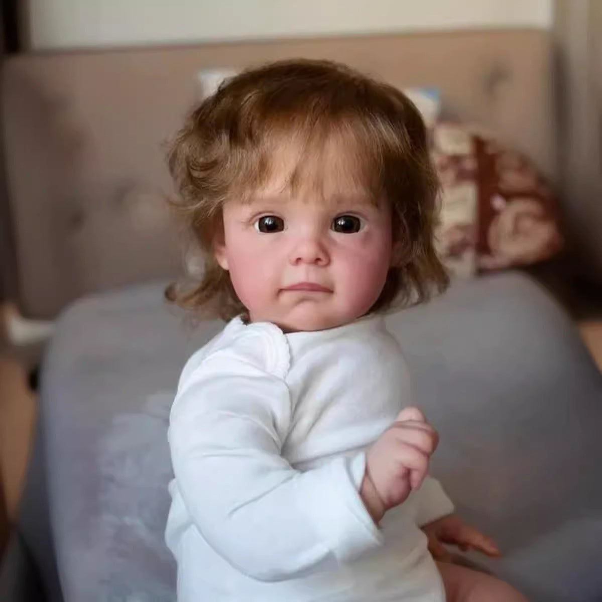23 inch Reborn Baby Doll with Cloth Body Toddler Rooted Hair Girl Doll Gift