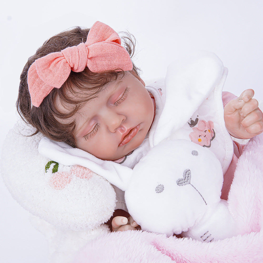 18 inch with Cloth Body Reborn Doll Full Clothes, Premium Holiday Present for Doll Enthusiasts