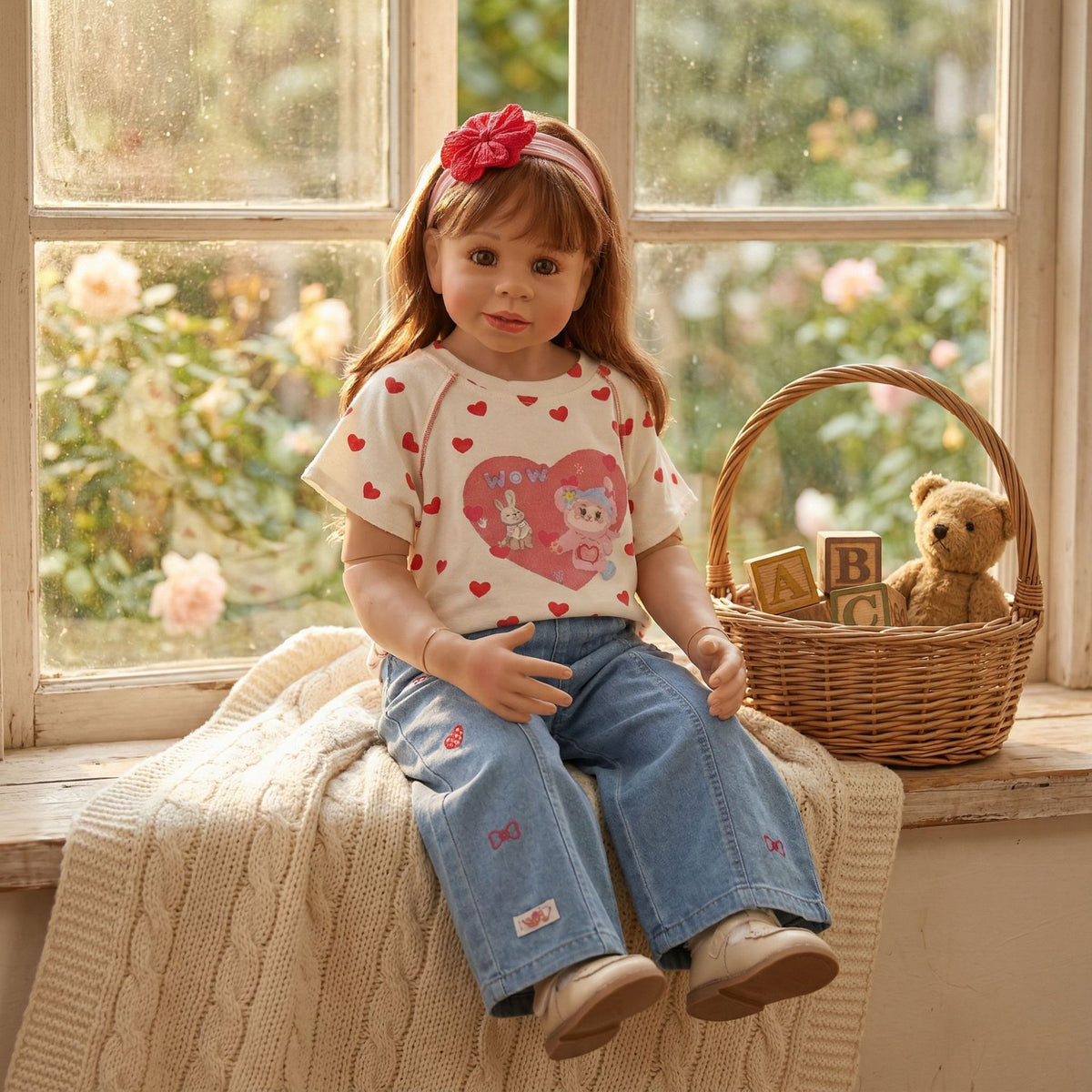 100cm 4-6 Year Old Girl Doll High Simulation Doll BJD Joint Doll