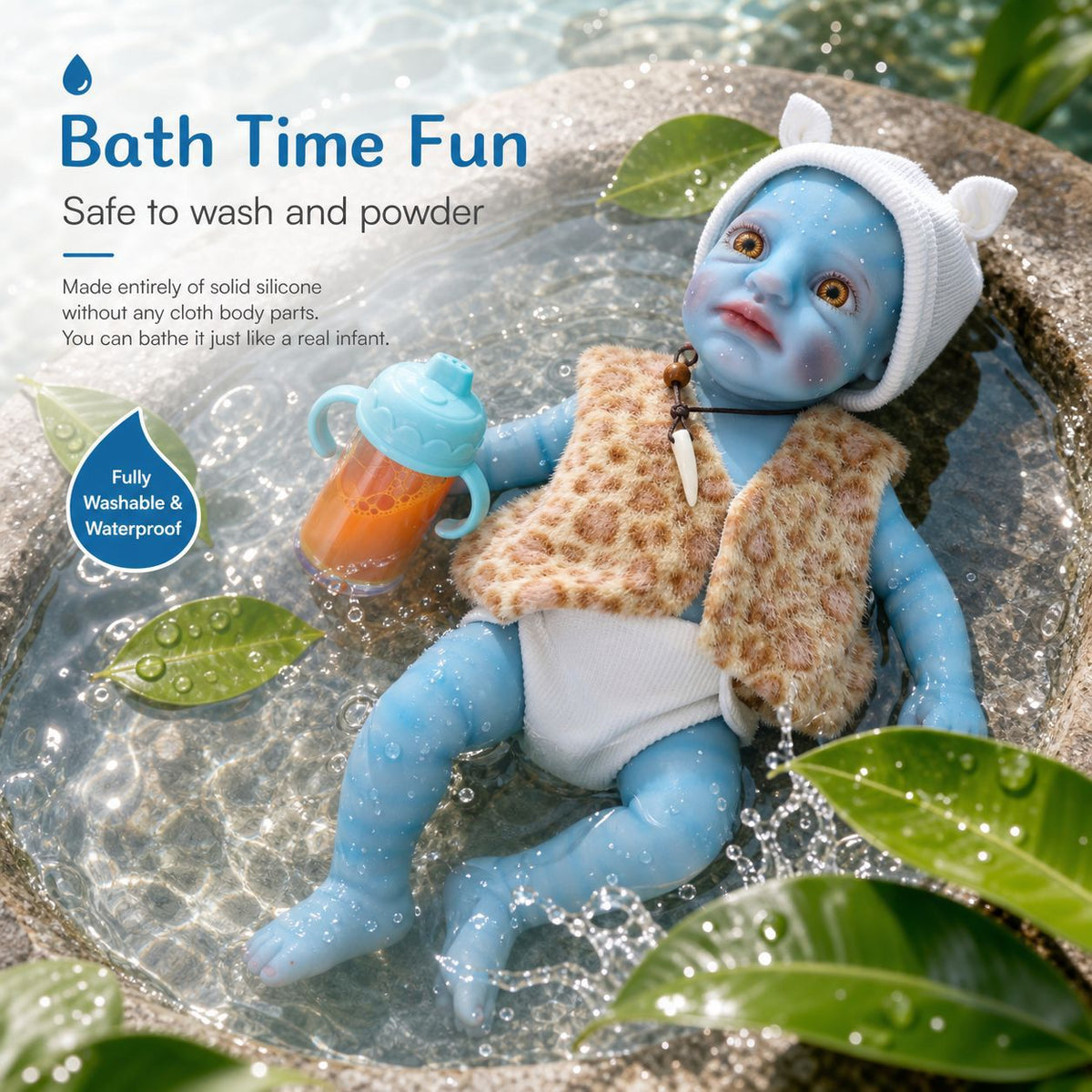 12 inch Avatar reborn dolls with Full Solid Silicone simulation toy doll for gifts, doll Avatar skin color