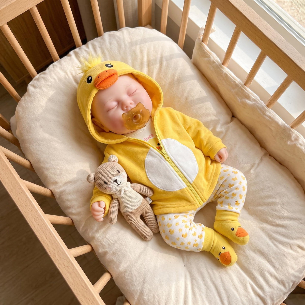 Lifelike 19 Inch Full Silicone Reborn Doll, Companion for Holiday Gifting