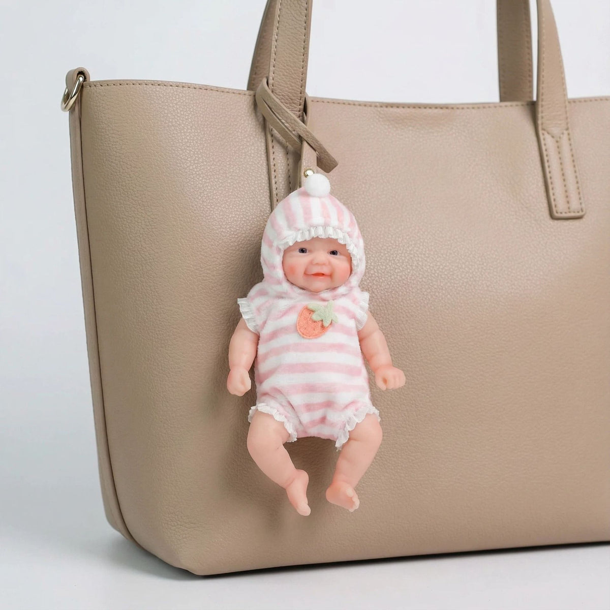 6 Inch Silicone Strawberry Printed Solid Reborn Doll