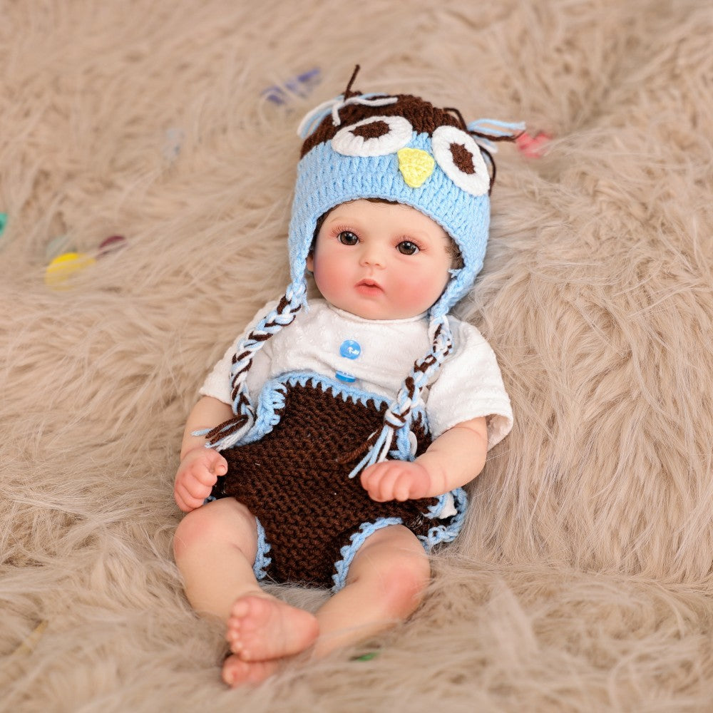 16 inch Lifelike Handcrafted Reborn Baby Dolls Full Solid Silicone Baby 3D Real Skin Kids Play Toy Gift for Girls