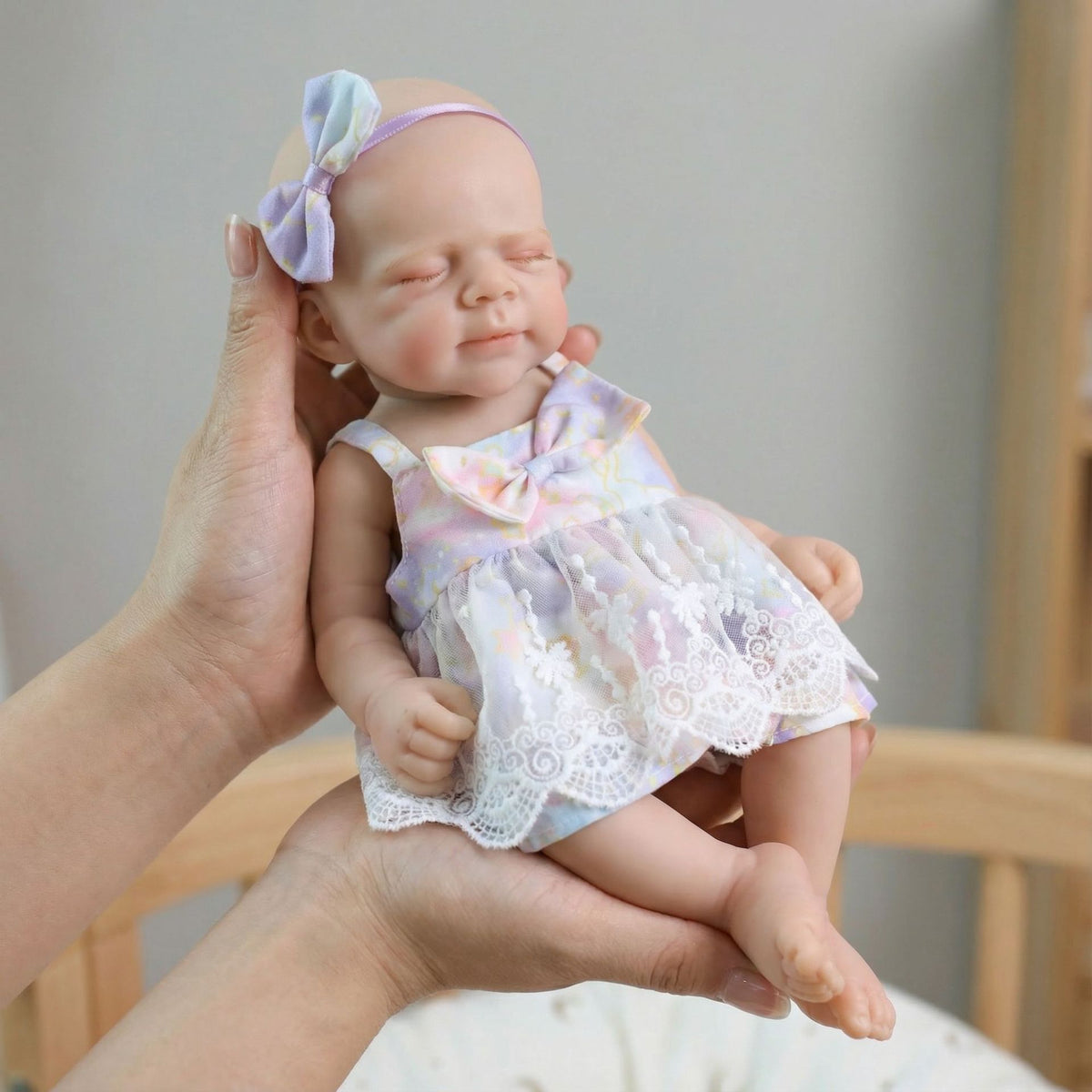12 inch printed skirt pascale solid silicone reborn doll for children's Christmas gift