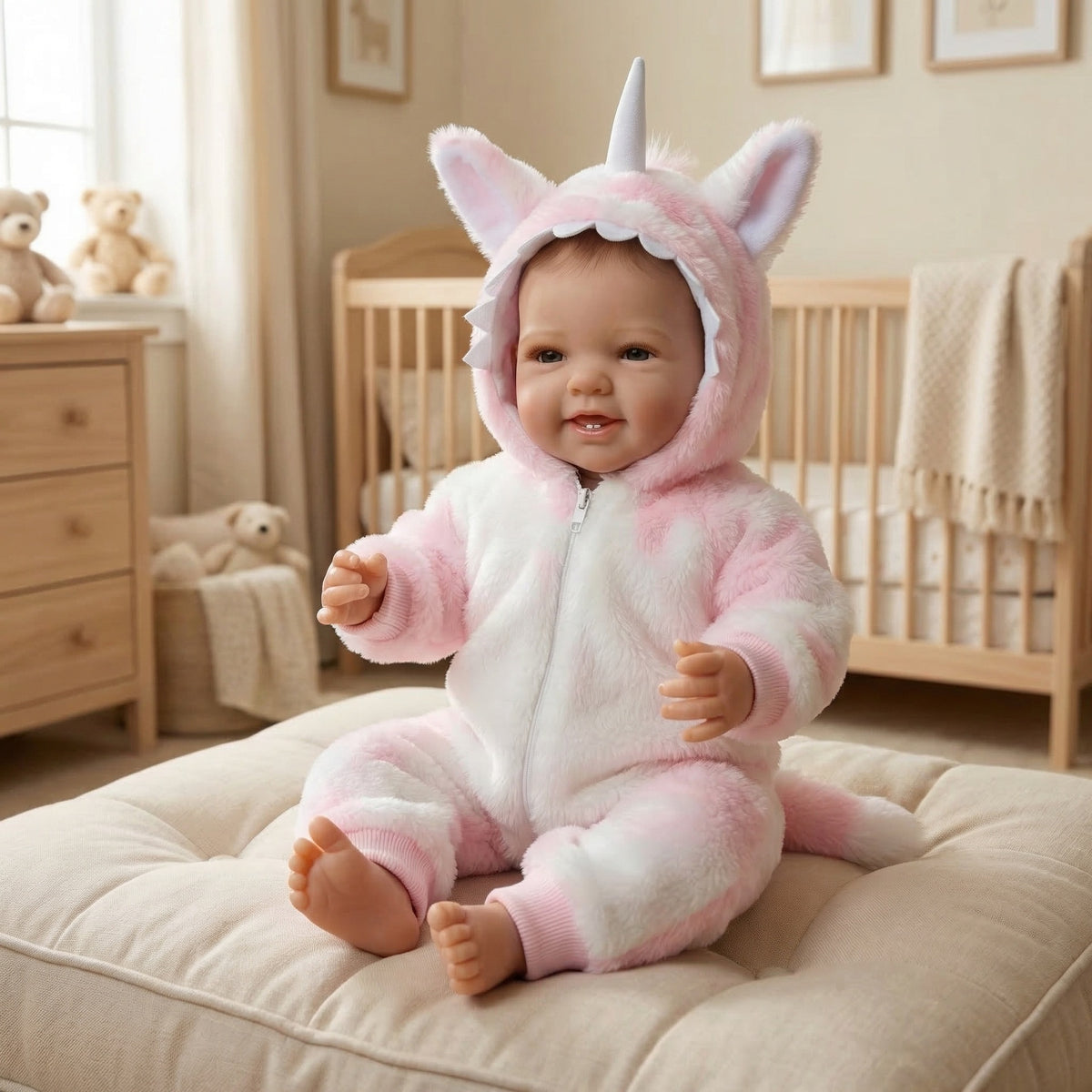 17 inch pink plush one-piece Ha Yi Reborn Doll
