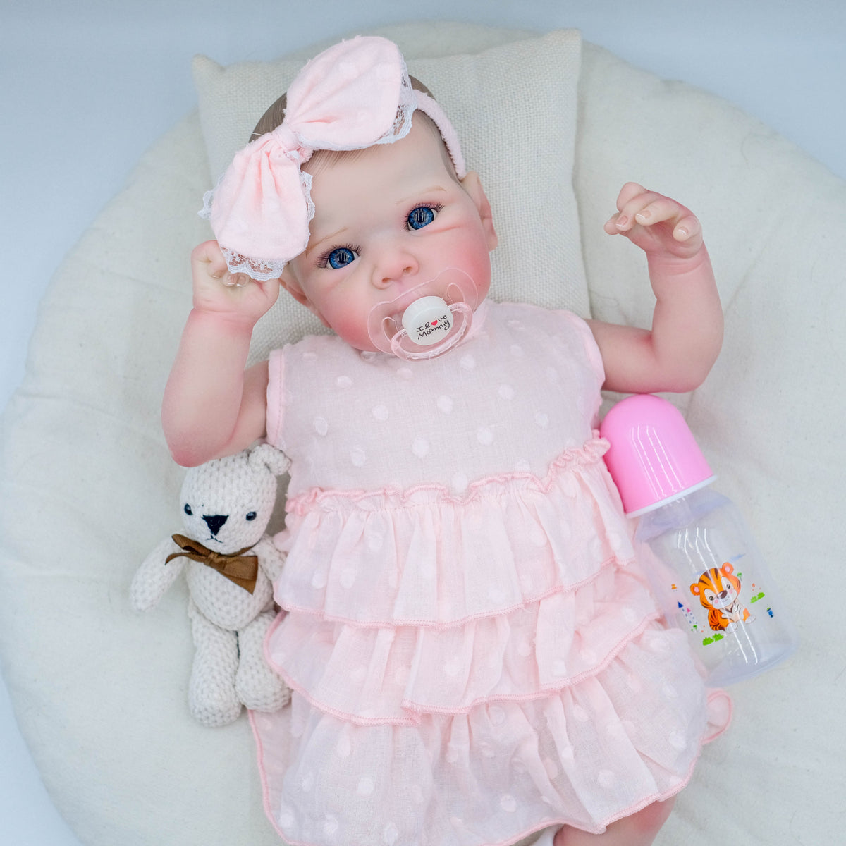 18-Inch (45cm) Bettie Realistic Reborn Baby Doll – Hand-Painted Hair & Weighted Cotton Body - Reborn Doll Australia